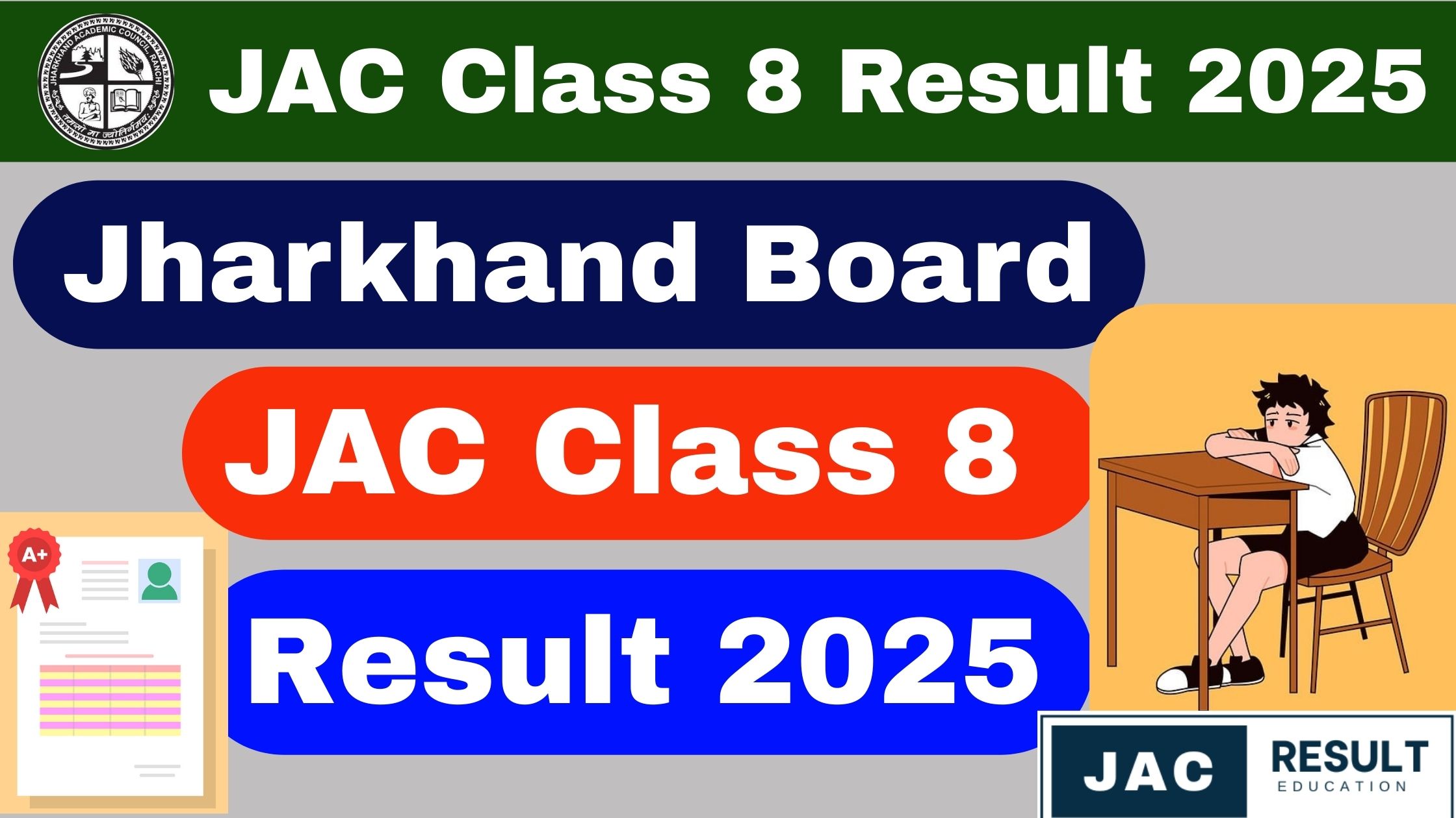 JAC Class 8th Result 2025 - Jharkhand Board Official Announcement