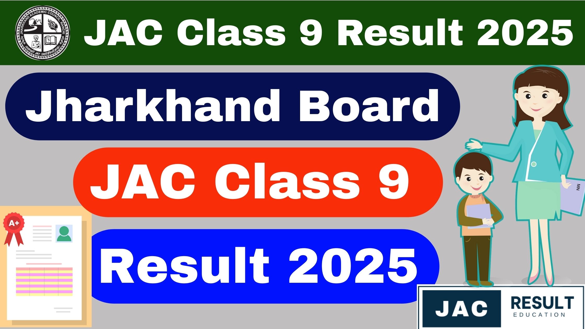 Students checking JAC Class 9th Result 2025 online on mobile and desktop devices